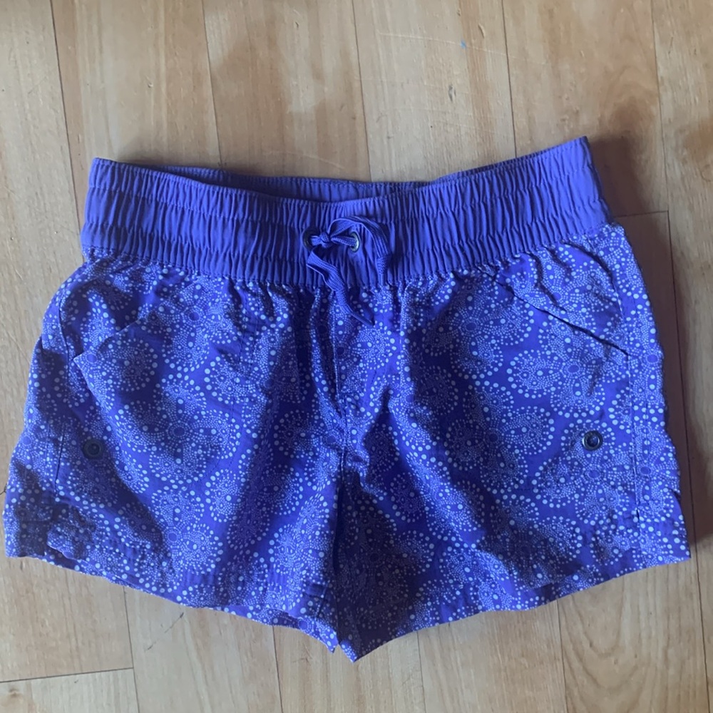 Patagonia Girls Shorts Purple Floral Size XS (5-6)